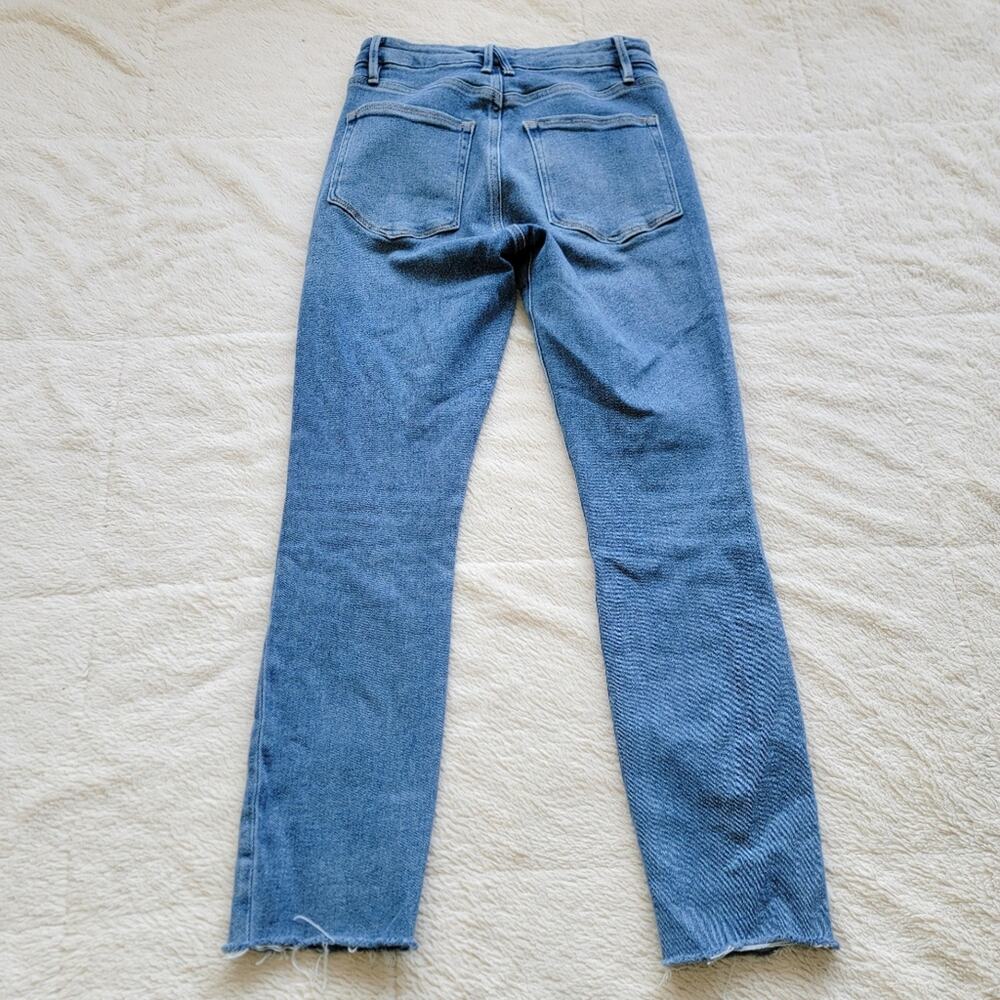Good American Raw Hem High Rise Skinny Jeans - Picture 3 of 5